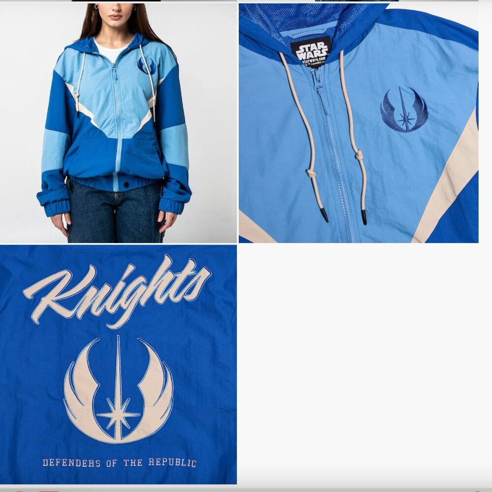 Star Wars Jedi Knights Throwback Windbreaker NWT - Picture 3 of 6